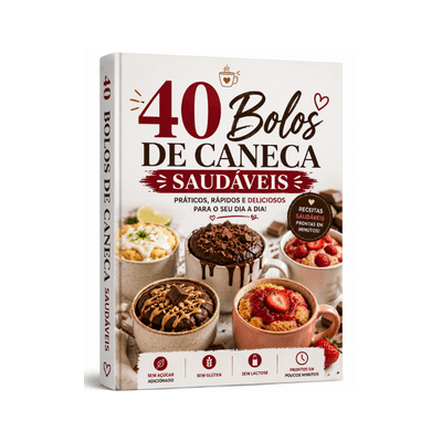 40 Bolos de Caneca Saudáveis