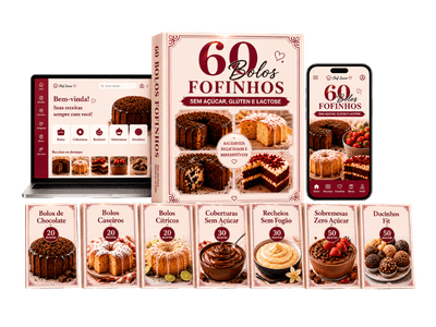 Mosaico com prévia das receitas da Chef Luana